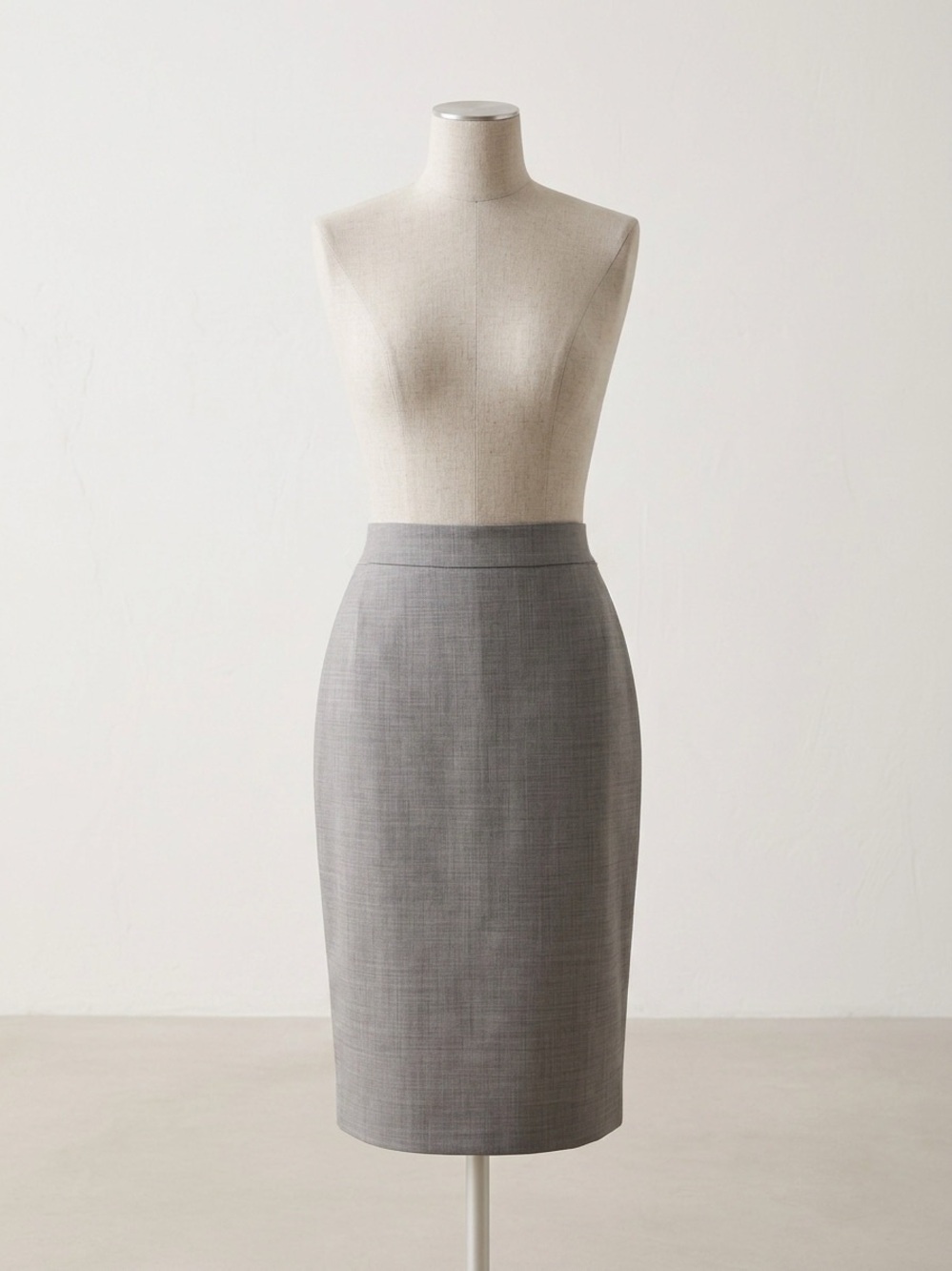 Ann Taylor Grey Tailored Pencil Skirt